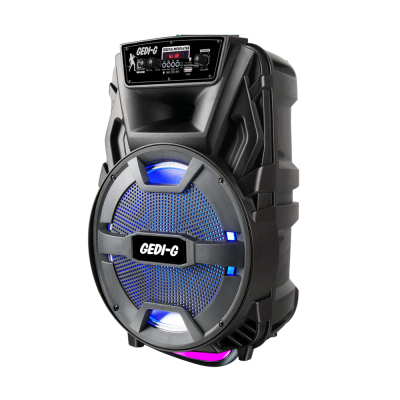 Zore GD-1235 Plus RGB TWS 12-inch Stereo Bass Wireless Karaoke Speaker with Microphone Black