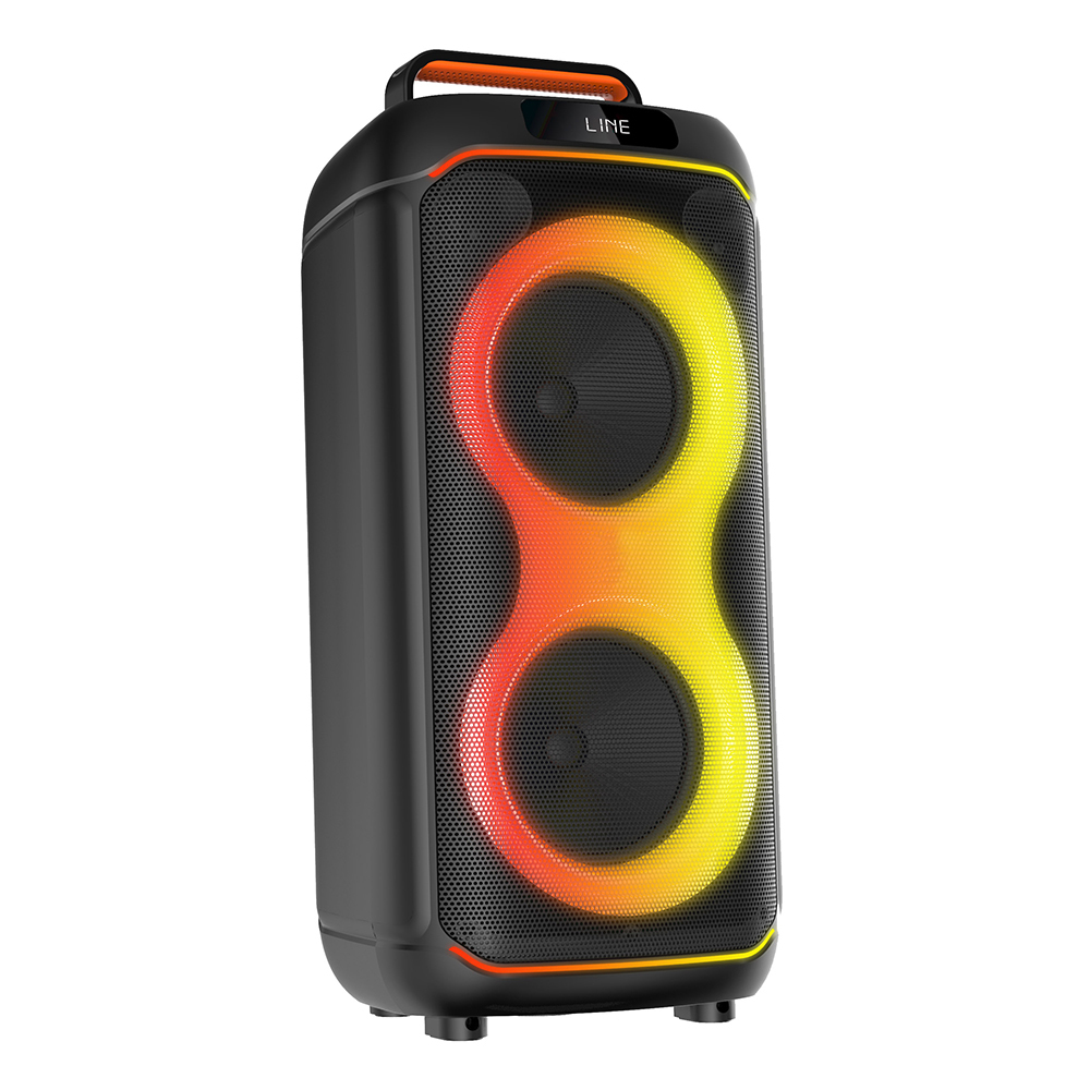 Zore GD-2608 Digital LED Display FM Radio Microphone RGB TWS Dual 6.5 inch Stereo Bass Wireless Karaoke Speaker - 1