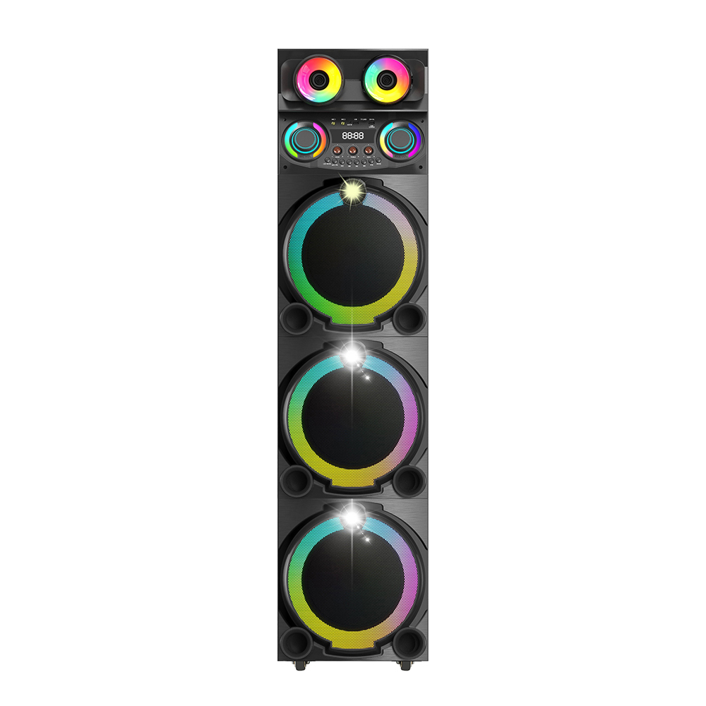 Zore GD-3127 Dijital LED Göstergeli Mikrofonlu RGB TWS Üçlü 12 inç Stereo Bass Kablosuz Karaoke Hoparlör - 3