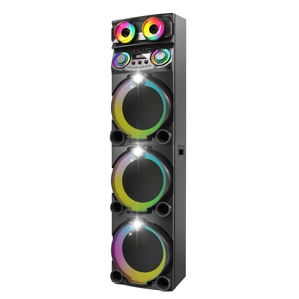 Zore GD-3127 Dijital LED Göstergeli Mikrofonlu RGB TWS Üçlü 12 inç Stereo Bass Kablosuz Karaoke Hoparlör - 4