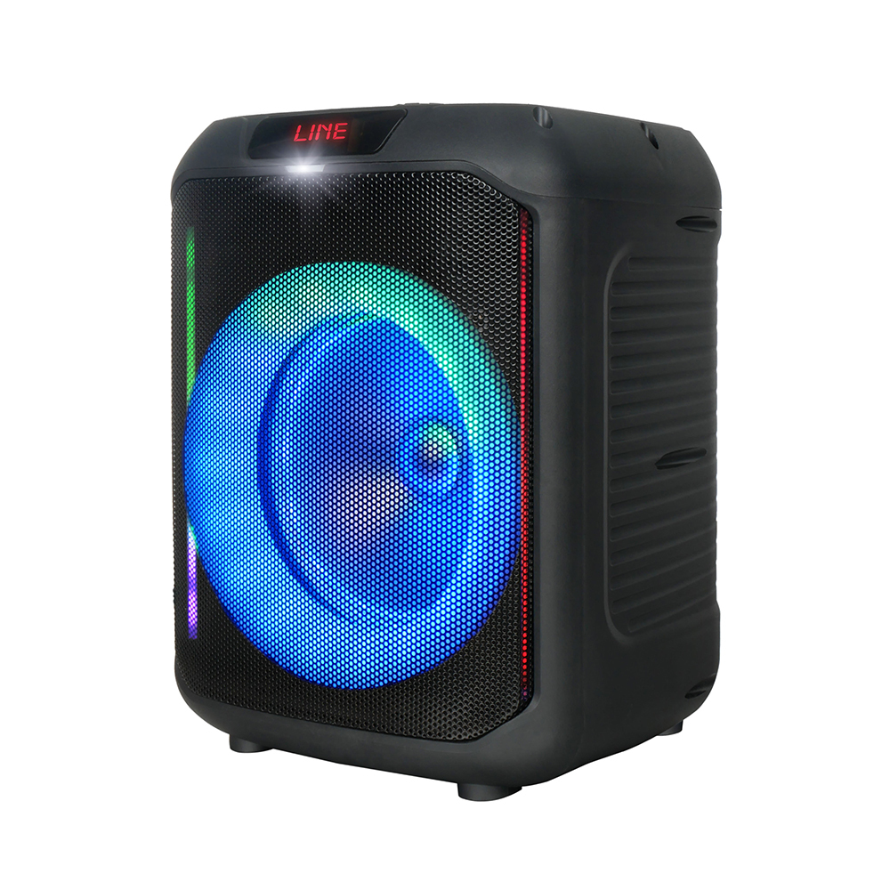 Zore GD-907 Digital LED Indicator, FM Radio, RGB TWS 8 inch Stereo Bass Wireless Karaoke Speaker with Microphone - 3