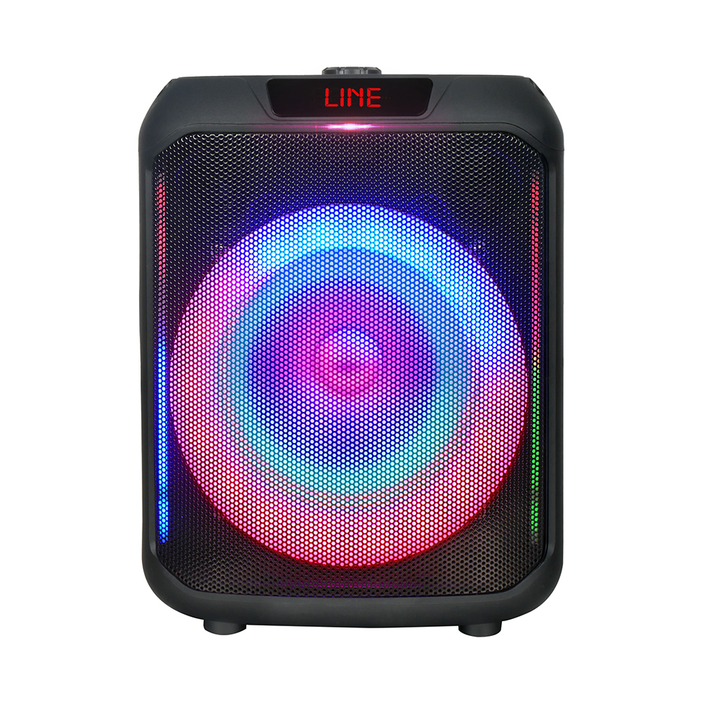 Zore GD-907 Digital LED Indicator, FM Radio, RGB TWS 8 inch Stereo Bass Wireless Karaoke Speaker with Microphone - 9