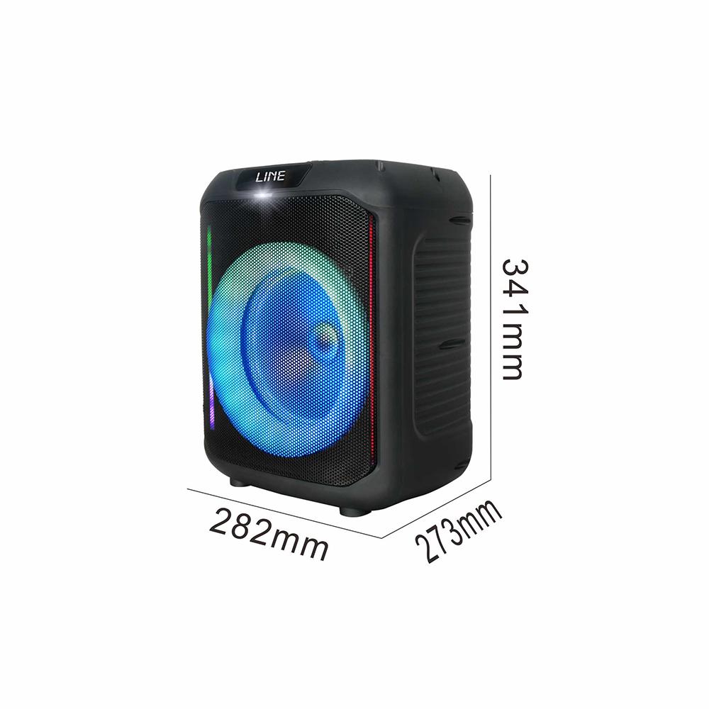 Zore GD-907 Dijital LED Göstergeli FM Radyolu Mikrofonlu RGB TWS 8 inç Stereo Bass Kablosuz Karaoke Hoparlör - 5