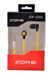 Zore GX-2202 Mp3 Kulaklık Kısa Kutulu Sarı