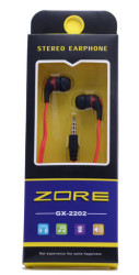 Zore GX-2202 Stereo Mp3 Headphone Long Boxed Red