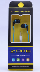 Zore GX-2202 Stereo Mp3 Headphone Long Boxed Blue