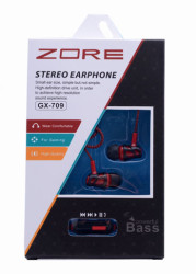 Zore GX-709 Mp3 Stereo Kulaklık Kırmızı