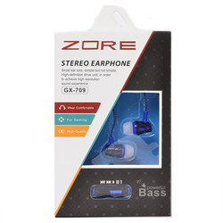 Zore GX-709 Mp3 Stereo Kulaklık Saks Mavi