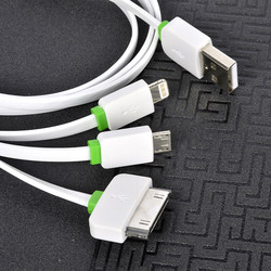 Zore High Speed 3 in 1 Lightning Micro Type-C Usb Cable White