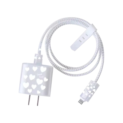 Zore iPhone 20W Charger Protective Figured Case White