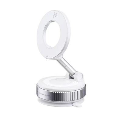 Zore K007 360 Derece Dönebilen Vakum Özellikli Magnetik Telefon Tutucu Beyaz