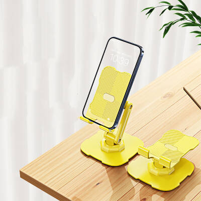 Zore L23 Phone and Tablet Stand with Rotatable Head Yellow