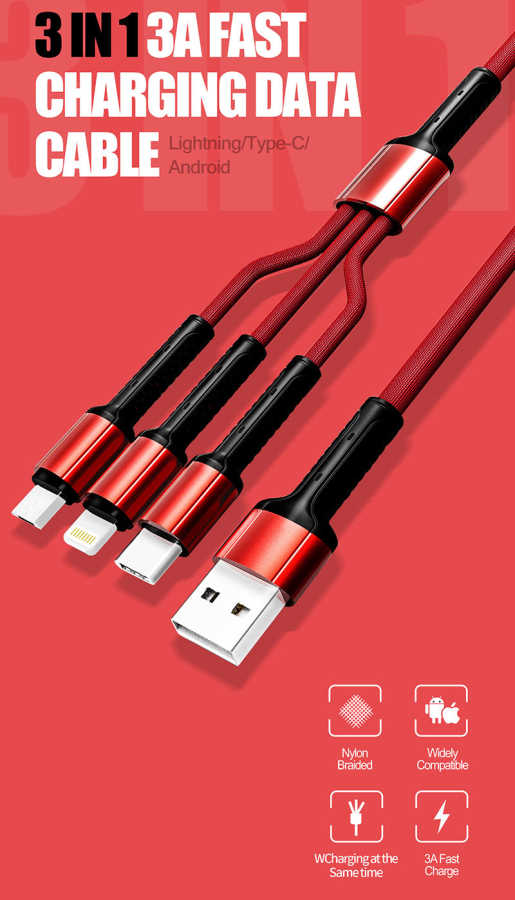 Zore LC93 3 in 1 Usb Kablo - 4