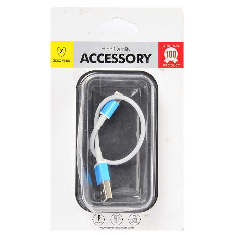 Zore Lightning Beyaz 25-30 Cm Short Usb Cable - 1