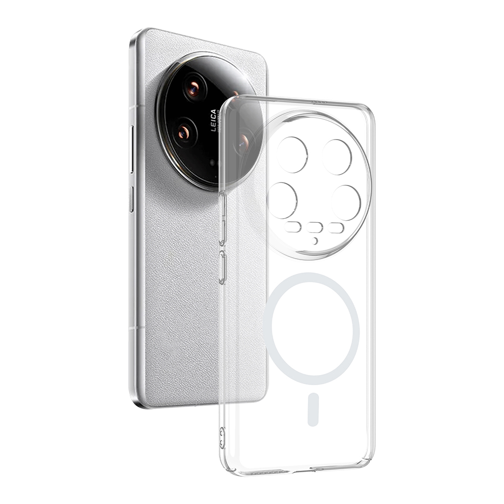 Zore London Transparent Hard PC Case with Camera Protection and M-Safe Charging Feature for Xiaomi Mi 14 Ultra - 2