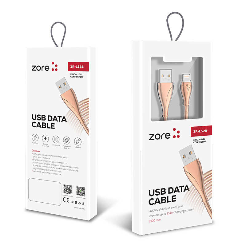 Zore LS28 Lightning Usb Kablo - 1