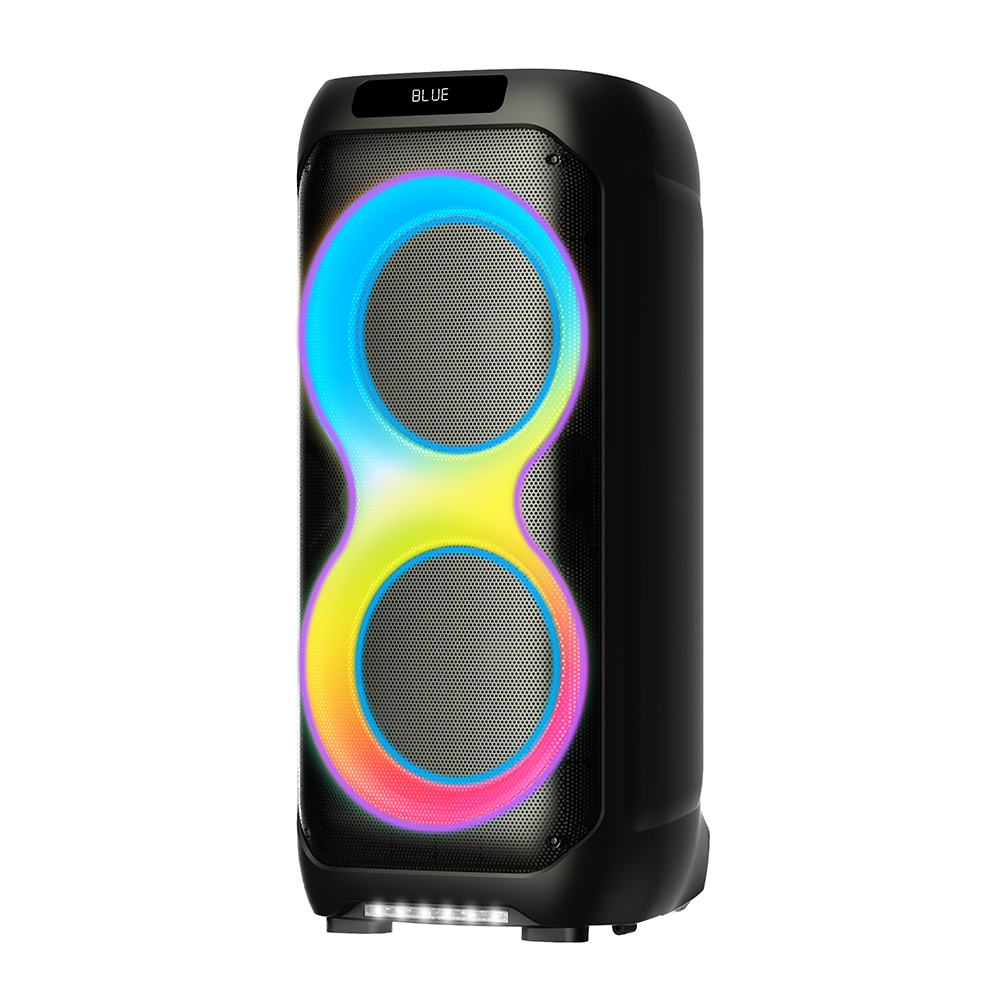 Zore LT-2131 Digital LED Display RGB TWS Dual 8 inch Stereo Bass Wireless Karaoke Speaker with Microphone - 1