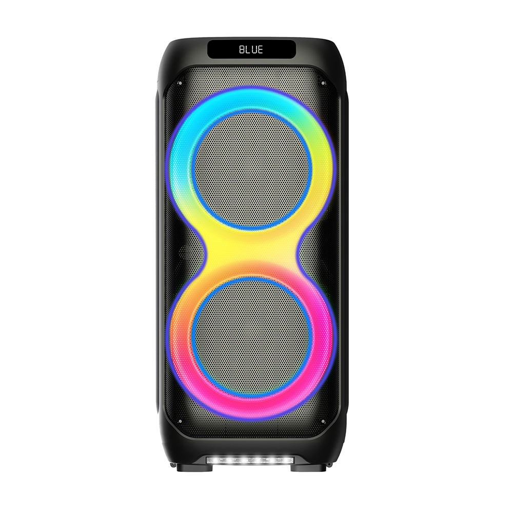 Zore LT-2131 Digital LED Display RGB TWS Dual 8 inch Stereo Bass Wireless Karaoke Speaker with Microphone - 3