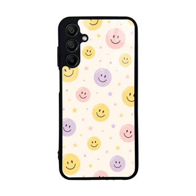 Zore Lusi Patterned Case with Camera Protection for Galaxy A15 Gülen Yüzler