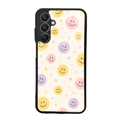Zore Lusi Patterned Case with Camera Protection for Galaxy A25 Gülen Yüzler