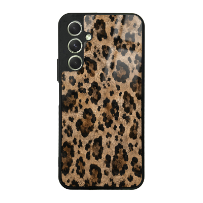 Zore Lusi Patterned Case with Camera Protection for Galaxy A54 Kahve Leopar