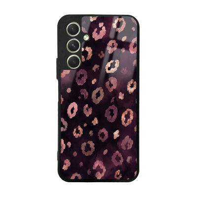 Zore Lusi Patterned Case with Camera Protection for Galaxy A54 Pembe Leopar