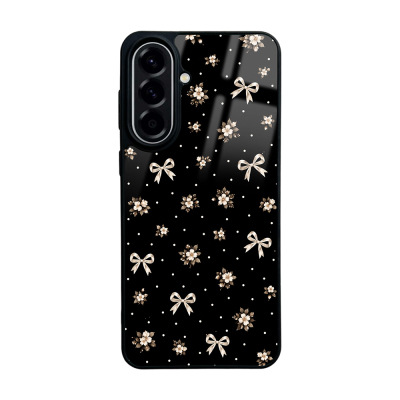 Zore Lusi Patterned Case with Camera Protection for Galaxy A57 Gold Fiyonk