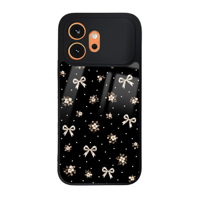 Zore Lusi Patterned Case with Camera Protection for Honor 600 5G Gold Fiyonk