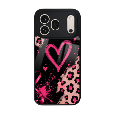 Zore Lusi Patterned Case with Camera Protection for Honor 600 Pro 5G Pembe Kalp