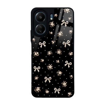 Zore Lusi Patterned Case with Camera Protection for Xiaomi Poco C65 Gold Fiyonk