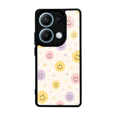Zore Lusi Patterned Case with Camera Protection for Xiaomi Redmi Note 13 Pro 4G Gülen Yüzler