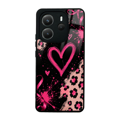 Zore Lusi Patterned Case with Camera Protection for Xiaomi Redmi Note 14 4G Pembe Kalp