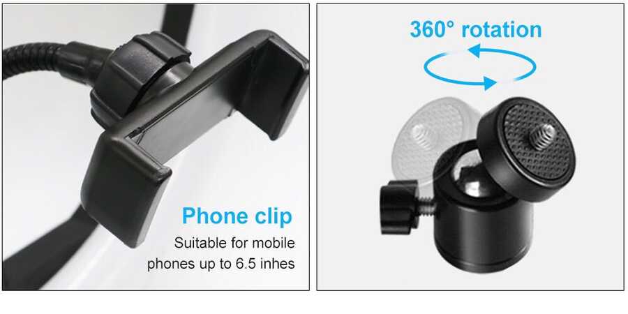 Zore M-26 Işıklı Telefon Tutucu Ring Light - 3