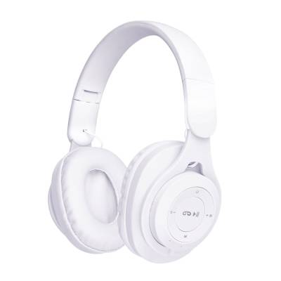 Zore M6 Plus Adjustable and Foldable Over-Ear Bluetooth Headset White