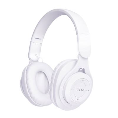 Zore M6 Plus Ayarlanabilir ve Katlanabilir Kulak Üstü Bluetooth Kulaklık Beyaz