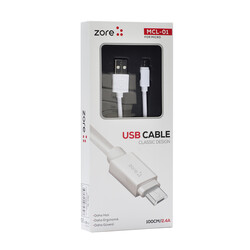 Zore MCL-01 Micro Usb Cable White