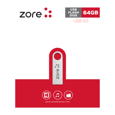 Zore Metal USB 3.0 Flash Disk 64GB Gümüş