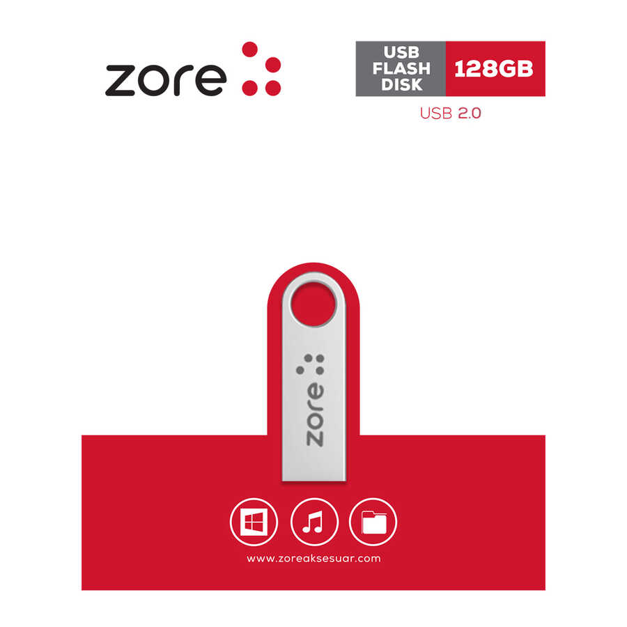 Zore Metal Usb Flash Disk 128GB - 1