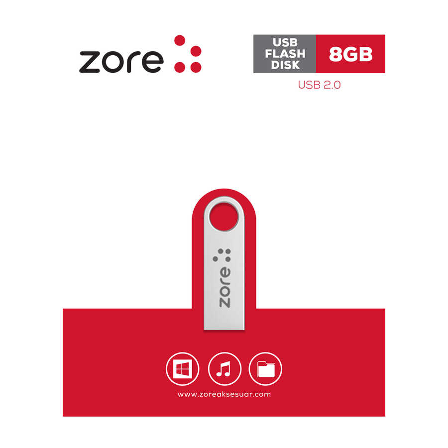 Zore Metal USB Flash Disk 8GB - 1