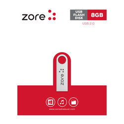 Zore Metal USB Flash Disk 8GB Silver