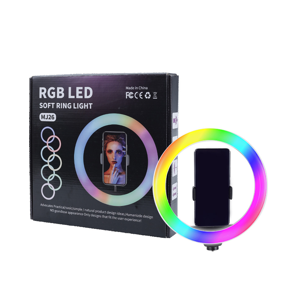 Zore MJ20 RGB Light 8 inç Işıklı Telefon Tutucu Ring Light - 4