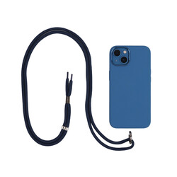 Zore Mobile Phone Fabric Rope Rope 140 cm Navy blue