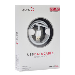 Zore OCL-02 Lightning Usb Cable White