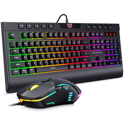 Zore Onikuma G21 RGB Player Keyboard Mouse Set Black