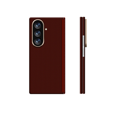 Zore Paris Zerre Hard PC Case with M-Safe Charging for Galaxy Z Fold 7 Bordo
