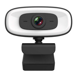 Zore PC-10 2K HD Image Quality Plug and Play Webcam with Microphone and Light White