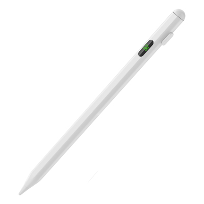 Zore Pencil 19 Stylus Dijital Led Göstergeli Dokunmatik Tablet Kalemi Beyaz