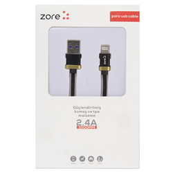 Zore Poro Lightning Usb Cable 1M Black