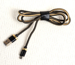 Zore Poro Micro Usb Cable 1M Siyah-Gold