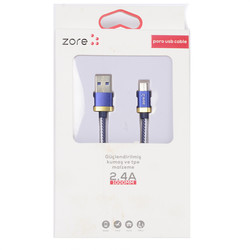 Zore Poro Micro Usb Kablo 1M Beyaz